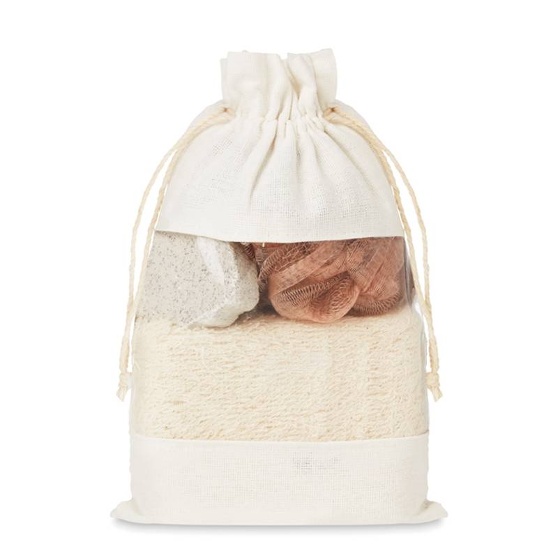 FRONTERA Koupelnová souprava v jutové tašce FRONTERA Koupelnová souprava v jutové tašce